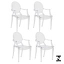 Ver imagem 1 de Kit 4 Cadeiras Louis Ghost Transparente