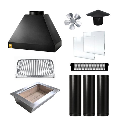 Kit Churrasqueira Gourmet Econômica 60cm + Grelha Argentina