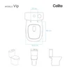 Assento Sanitário Poliéster Vip Branco para vaso Celite 6lpf - 3