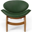 Ver imagem 5 de Kit 2 Poltronas Decorativa Orgânica Sala Living Kadosh L02 Couríssimo Verde Musgo