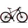 Bicicleta Aro 29 Alumínio 21v Cambios Shimano Freio Hidráulico Ksw - Preto com Vermelho - 15.5 - 2