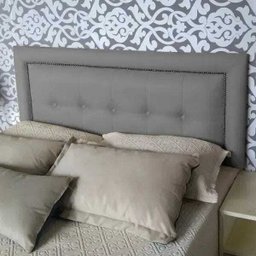 Cabeceira Cama Box Casal Veneza Diamond Linho Cinza 140 X 60 - 2