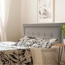 Ver imagem 3 de Cabeceira Cama Box Casal Veneza Diamond Linho Cinza 140 X 60