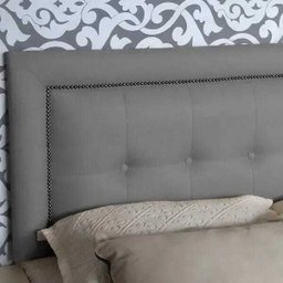Cabeceira Cama Box Casal Veneza Diamond Linho Cinza 140 X 60 - 4