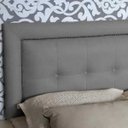Ver imagem 4 de Cabeceira Cama Box Casal Veneza Diamond Linho Cinza 140 X 60