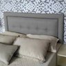 Cabeceira Cama Box Queen Veneza Diamond 05 Linho Cinza 160 x 60 - 2