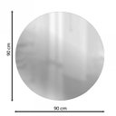 Ver imagem 2 de Espelho Multiuso Lapidado Pendurador Led Amarelo 90cm Redondo