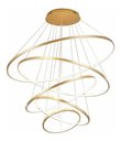Ver imagem 3 de Lustre 5 Aneis 120cm Pendente Moderno Arcos para Pé Direito Duplo Linha Premium