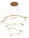 Ver imagem 1 de Lustre 5 Aneis 120cm Pendente Moderno Arcos para Pé Direito Duplo Linha Premium