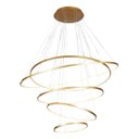 Ver imagem 1 de Lustre 5 Aneis 120cm Pendente Moderno Arcos para Pé Direito Duplo Linha Premium