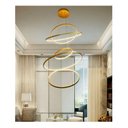 Ver imagem 4 de Lustre 5 Aneis 120cm Pendente Moderno Arcos para Pé Direito Duplo Linha Premium