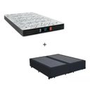 Ver imagem 1 de Cama Box Queen - Tecido Sintético Preto com Colchão Extra Firme D28 - Suporta 80Kg
