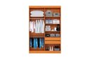 Ver imagem 2 de Guarda-roupa Moderno 4 Portas 2 Gavetas Internas com Pés - Cinamomo/ripado_off White