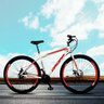 Bicicleta Aro 29 Quadro 17 Freio a Disco Mecânico 21 Marchas Aço Branco Vermelho - Dropp - 2