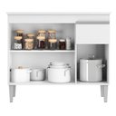 Ver imagem 3 de Balcão de Cozinha Tatiane 95cm Branco com Tampo Mdp - Ajl Móveis