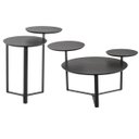 Ver imagem 2 de Conjunto Sala Estar Mesa Centro Lateral Chanfrada Orgânica Nero/preto