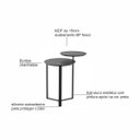 Ver imagem 5 de Conjunto Sala Estar Mesa Centro Lateral Chanfrada Orgânica Nero/preto