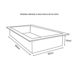Nicho Para Banheiro em Porcelanato Polido Tradicional 60x30 Branco - Cozimax - 5