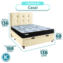 Ver imagem 3 de Kit Cabeceira + Cama Box Bau + Colchão Casal Molas Ensacadas Life Gold Paropas