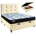 Ver imagem 1 de Kit Cabeceira + Cama Box Bau + Colchão Casal Molas Ensacadas Life Gold Paropas