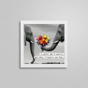 Ver imagem 2 de Quadro Quadrado Frase Elefante 20x20cm:Madeira branca