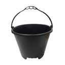 Ver imagem 1 de Kit 12 Balde Plástico Preto 12l Pegador no Fundo - Brasipla
