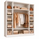 Ver imagem 2 de Armário Closet Modular Colmeia com Prateleiras e Arara Cabideiro Ana New Branco
