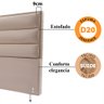 Cabeceira Estofada para Cama Box Casal 127x142 cm Swede Bege BF Colchões - 2