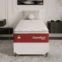 Ver imagem 6 de Cama Box Solteiro + Colchão Comfort Class Pillow Top 88x188 Vinho/suede Branco