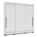 Ver imagem 2 de Roupeiro Valência 3 Portas Correr 4 Gavetas 217x213cm Branco 240837