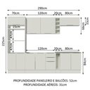 Ver imagem 3 de Cozinha Completa Stella Armário e Balcão Branco Madesa