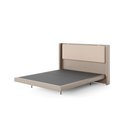 Ver imagem 3 de Cama Adulto Reforçada Luxuosa com Cabeceira Estofada Queen Quarto Aconchegante Sofisticado Ocre Bege