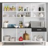 Armário de Cozinha 12 Portas Clara Branco/cinza/preto Poliman - 2