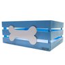 Caixa Organizadora Pet Luppet Com Madeira Reaproveitada Azul - 2