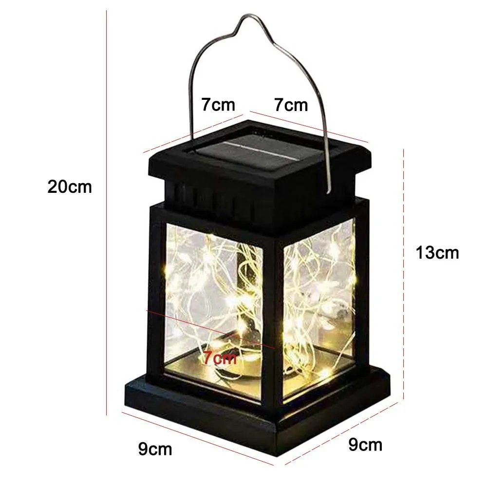 Luminaria Solar Lampiao Gancho Kit 10 Uni Iluminaçao Resistente Enfeite Decoraçao Casa Varanda Quint - 6