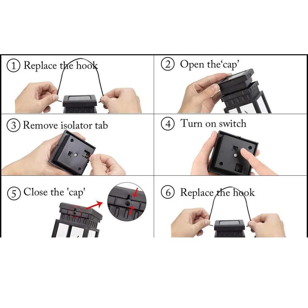 Luminaria Solar Lampiao Gancho Kit 10 Uni Iluminaçao Resistente Enfeite Decoraçao Casa Varanda Quint - 5