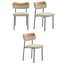 Cadeira Estofada Mila para Sala Jantar Gourmet em Aço-curíssimo-linho-edecasamoveis - 4