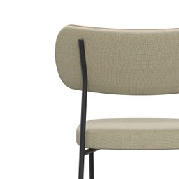 Cadeira Estofada Mila para Sala Jantar Gourmet em Aço-curíssimo-linho-edecasamoveis - 7