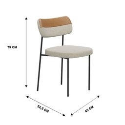 Cadeira Estofada Mila para Sala Jantar Gourmet em Aço-curíssimo-linho-edecasamoveis - 6