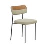 Cadeira Estofada Mila para Sala Jantar Gourmet em Aço-curíssimo-linho-edecasamoveis - 5