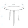 Mesa de Jantar Redonda Tulipa 110 cm com 3 Pés Palito Cor Turquesa - 3