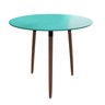 Mesa de Jantar Redonda Tulipa 110 cm com 3 Pés Palito Cor Turquesa - 2