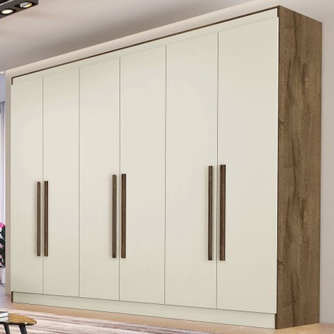 Guarda Roupa Oslo 6 Portas 4 Gavetas Mdf - Mademarcs