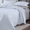 Ver imagem 1 de Kit Cobre Leito Colcha Basic Casal 3 Peças Dupla Face Liso Classic - Branco - 100% Poliéster