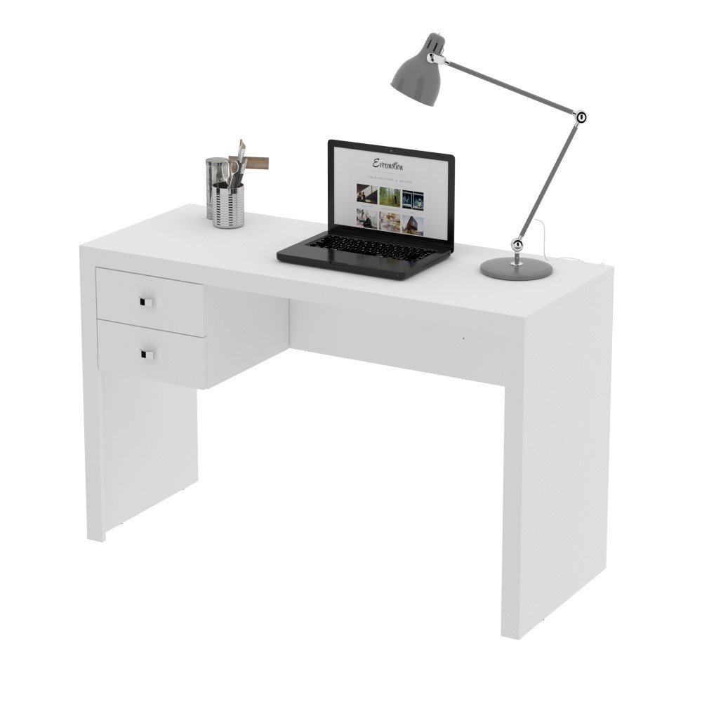 Mesa para Escritório Engrossurada 1,17m 2gav Me4123 Tecno Mobili - Branco - 2