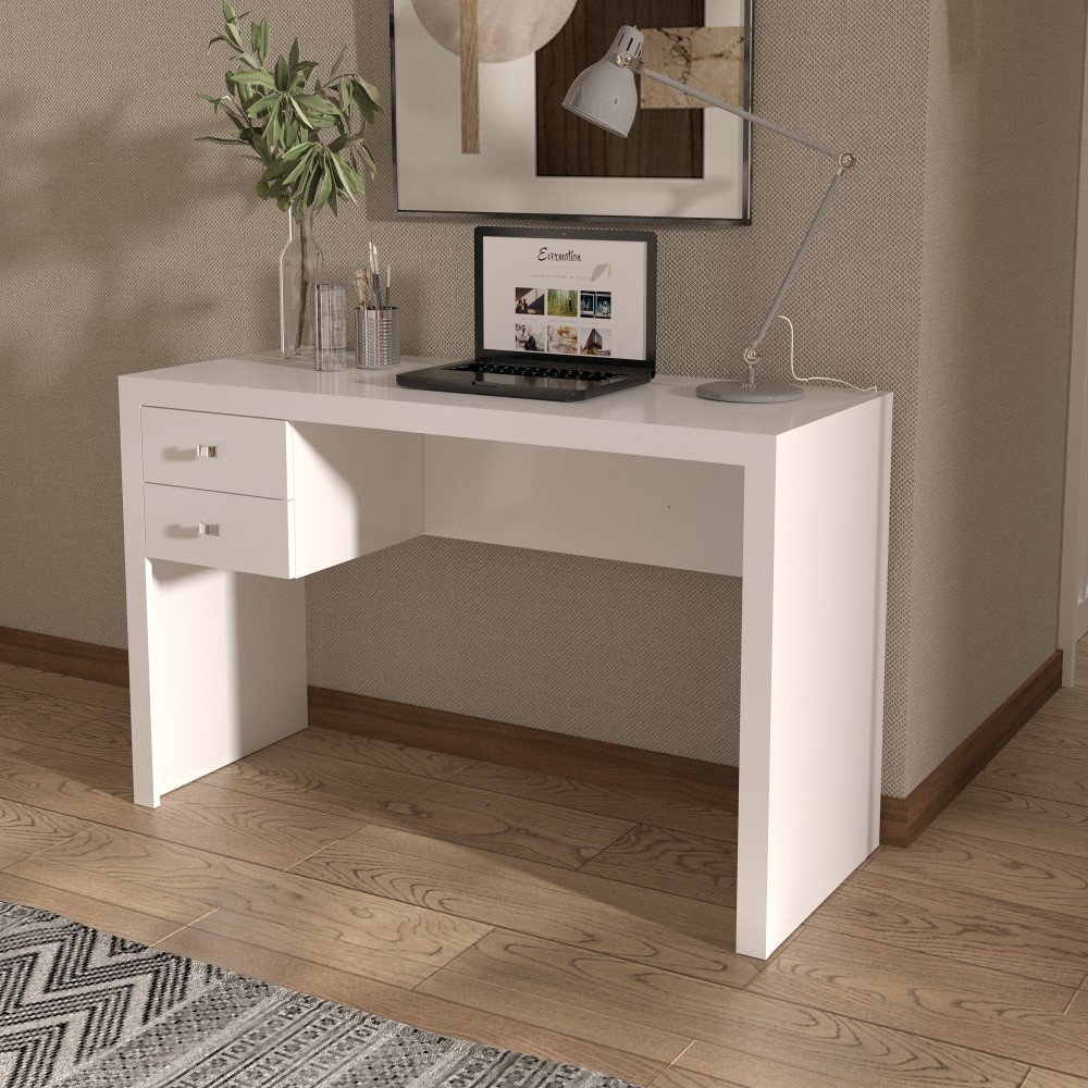 Mesa para Escritório Engrossurada 1,17m 2gav Me4123 Tecno Mobili - Branco