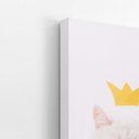 Ver imagem 3 de Gato Peludo Branco Coroa Pets Animais Quadro Canvas 140x90cm