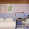Painel Ripado Meia Parede Decorativa Eva 15 Ripas de 110cm e Perfil de Acabamento Linha Play Azul - 1