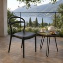 Ver imagem 6 de Jogo 6 Cadeiras Plásticas Tramontina Summa Lia Resistente Empilhável sem Braços Preto Jardim