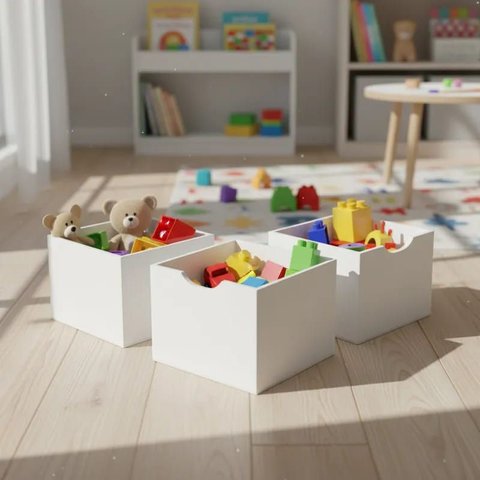 Kit de 3 Gavetas Caixas Organizadoras para Nichos Encanto Feliz - Édecasamóveis